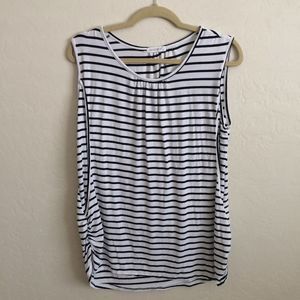 SmallShow Striped Sleeveless Maternity Top Size XL